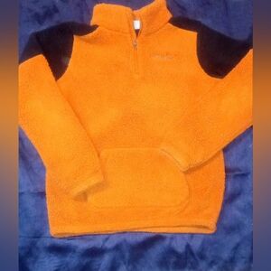 Columbia Orange and Black Fleece Pullover